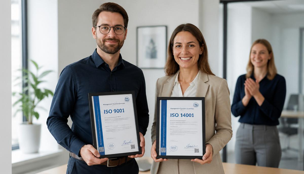 Collega's tonen ISO-certificaten voor kwaliteit en informatiebeveiliging