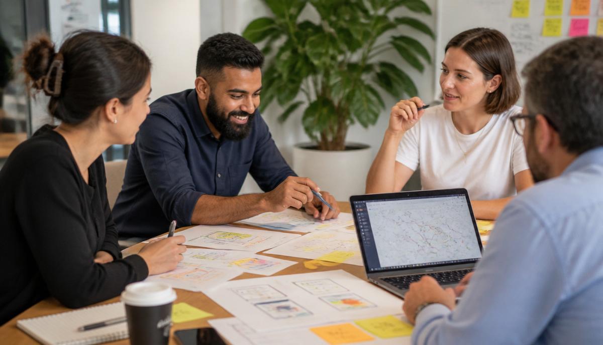 Collega's brainstormen over digitale oplossingen voor veiligheid in het OV